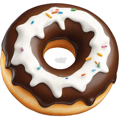 Donut with white cream emoji