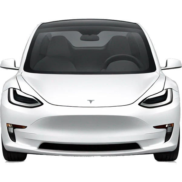 White Tesla 3 emoji