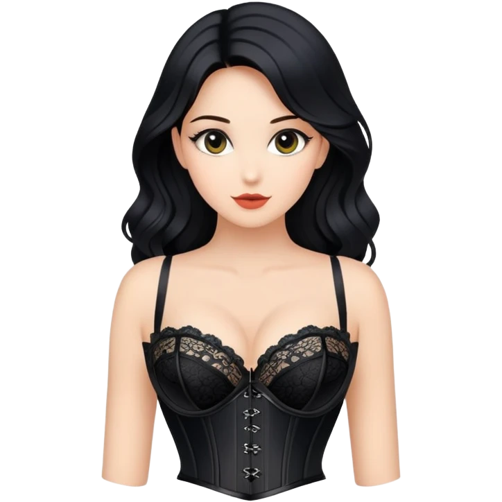 Black bra and black corset emoji