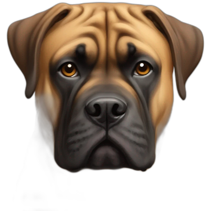 tête bullmastiff colère emoji