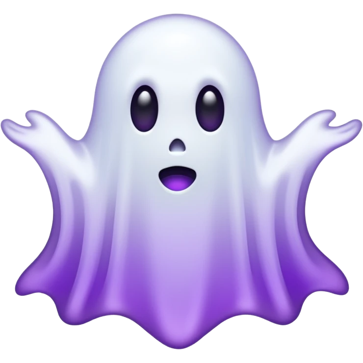 fantasma roxo e branco emoji
