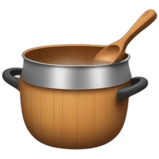 reverted cooking pot wooden spoon emoji
