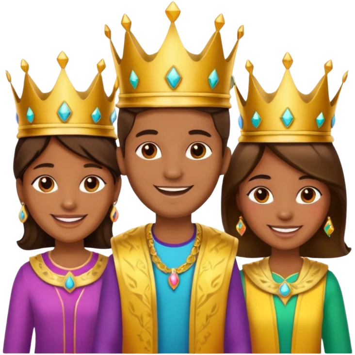 Un emoji de los tres reyes magos juntos emoji