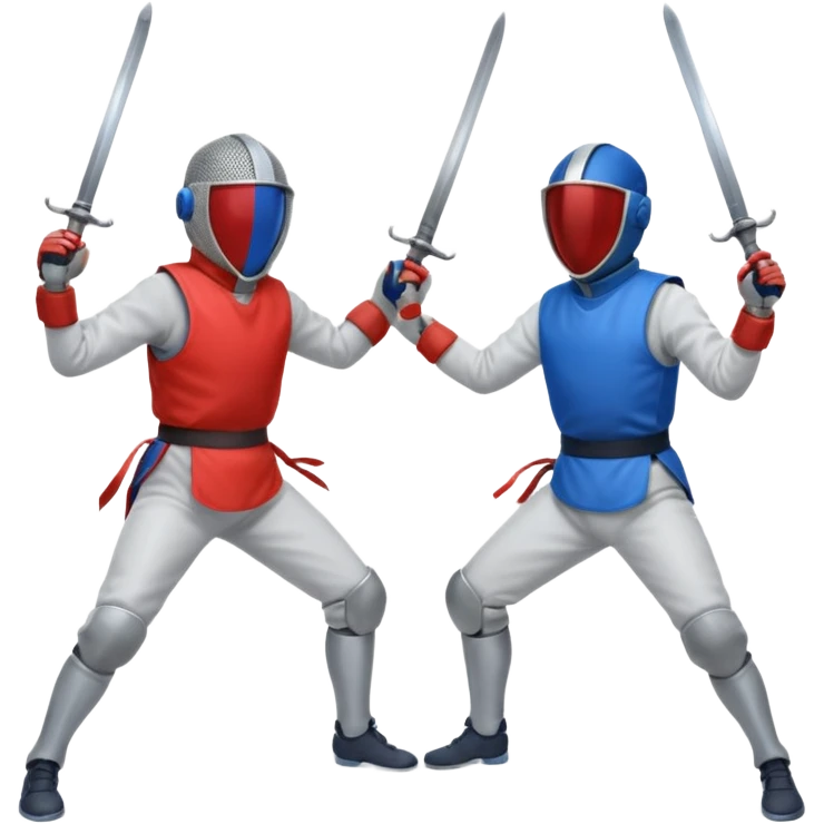 Two people who are fencing emoji