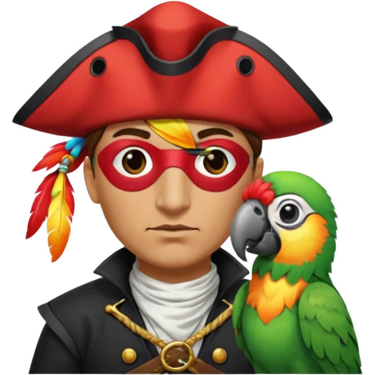 pirate and parrot emoji