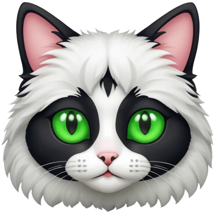 black and white cat emoji