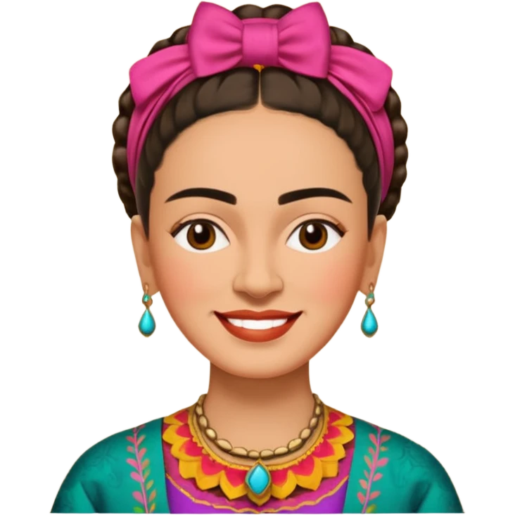 Frida Kahlo happy emoji