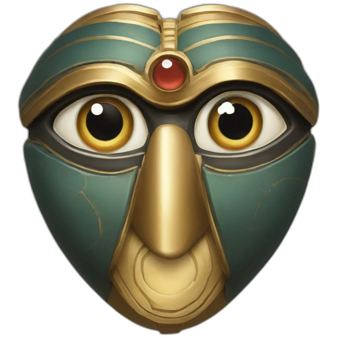 Very serious Horus eye looking up emoji