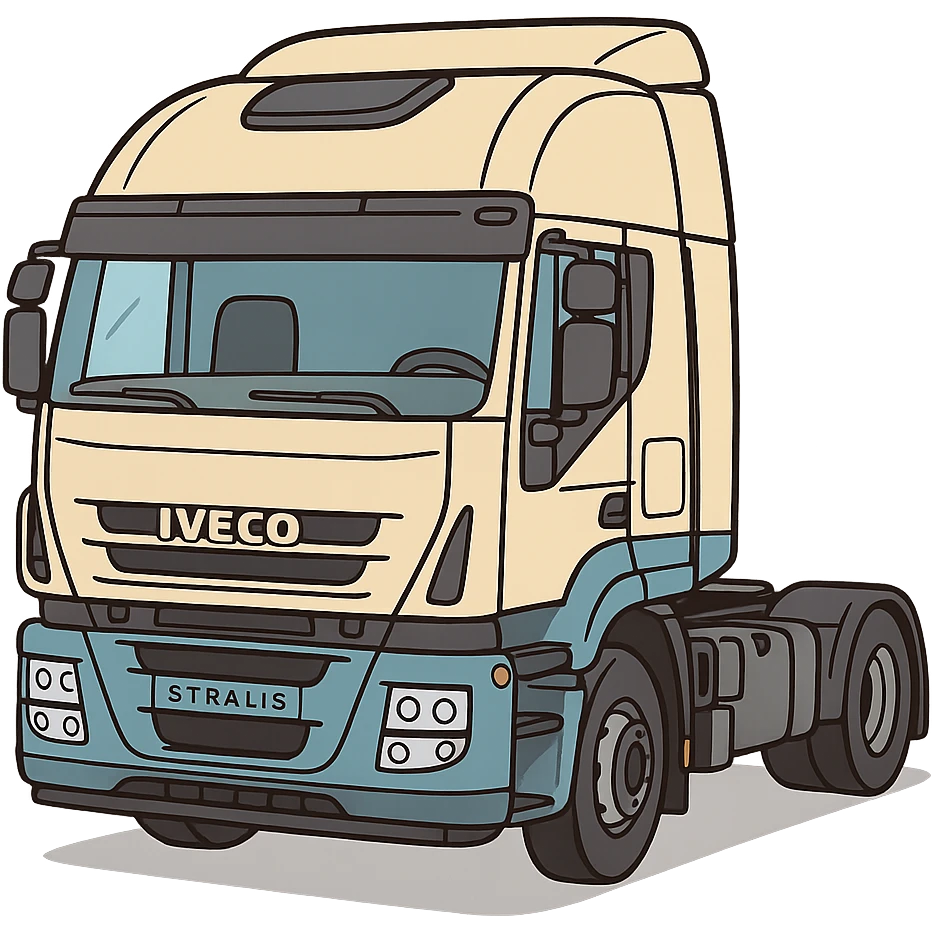 flat toon style Iveco Stralis truck emoji