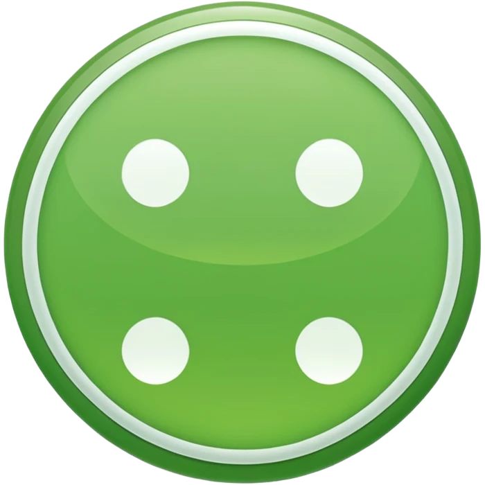 Make a green circle with a white dot at the middle emoji