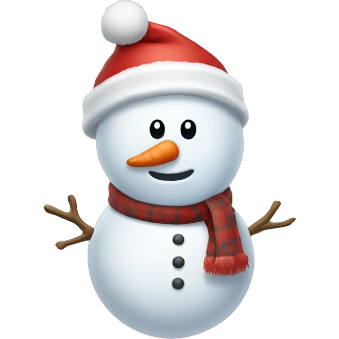 snowman with santa hat emoji