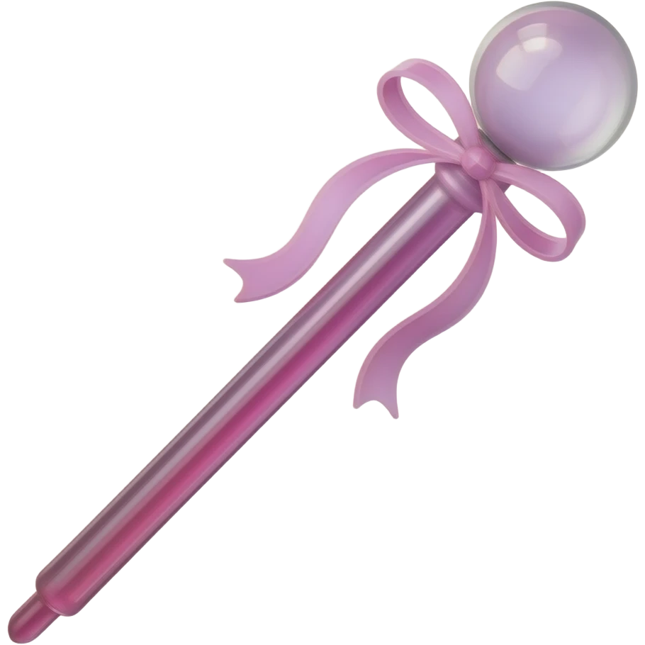 pink wand with ball on end emoji