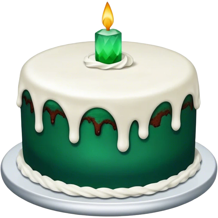 dark emerald cake emoji