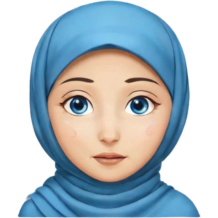 Turkish beautiful finish Konya girl blue eyes with hijab and islamic dress she’s Face with Tears of Joy emoji