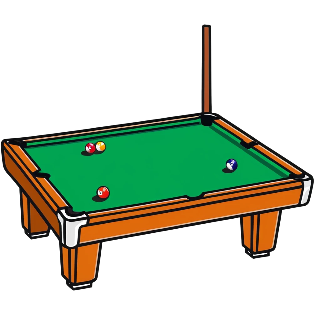 pool table with cue balls emoji