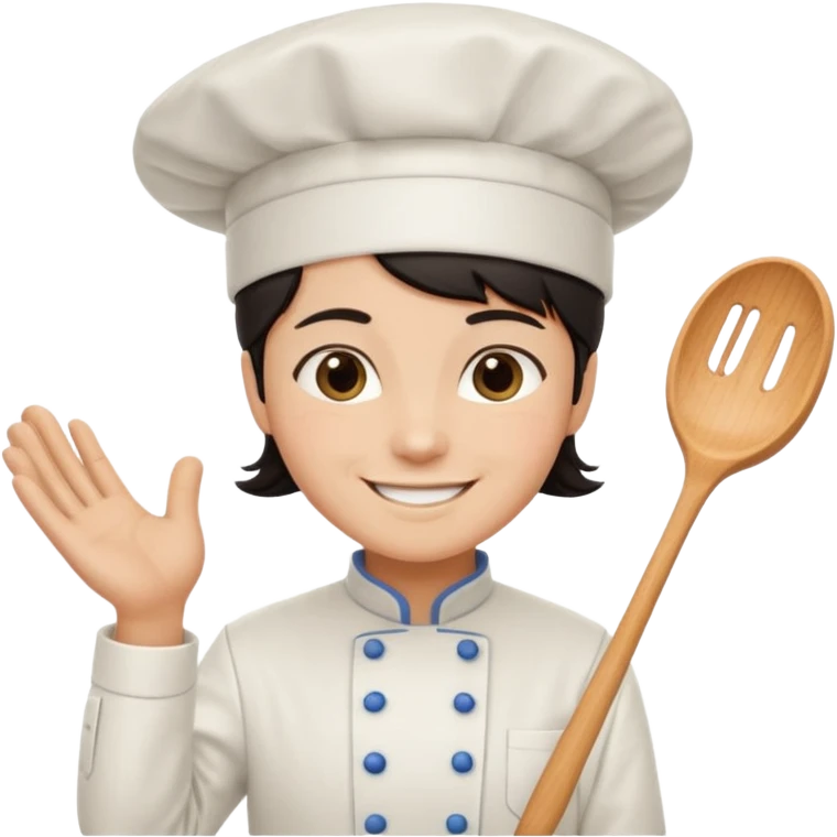 confeiteira do cabelo preto emoji