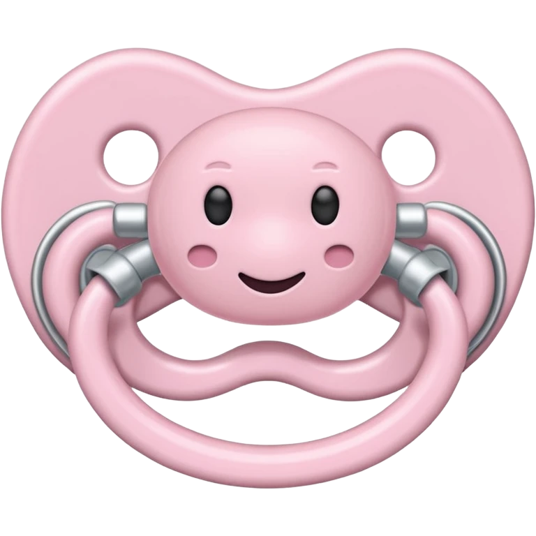 Realistic light pink pacifier  emoji