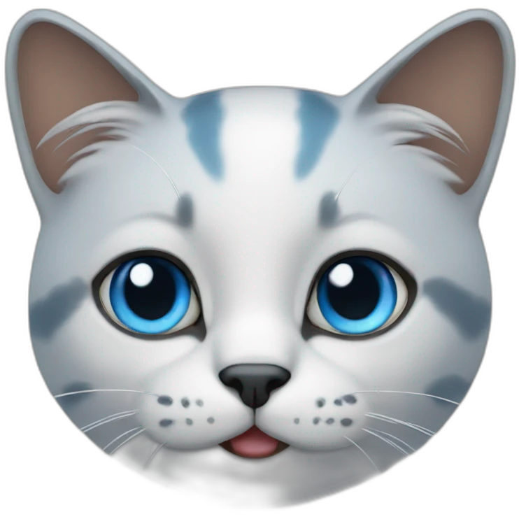 Cat with blue eyes emoji