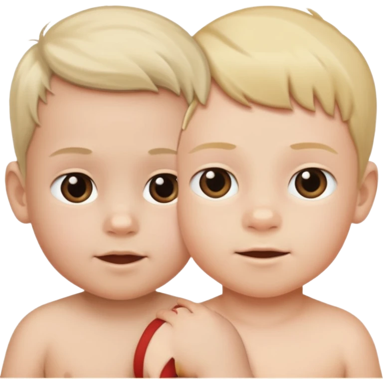 On the left side, it is half a photo of a baby, on the right side, it is half a photo of a young boy. Half baby half boy emoji
