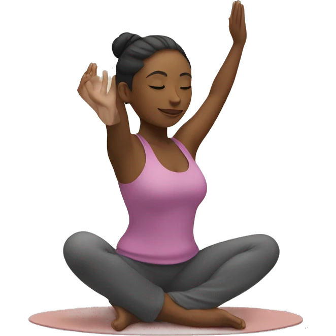 A WOMAN DOING YOGA  emoji