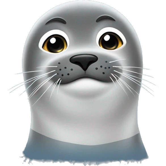 Seal looking up emoji