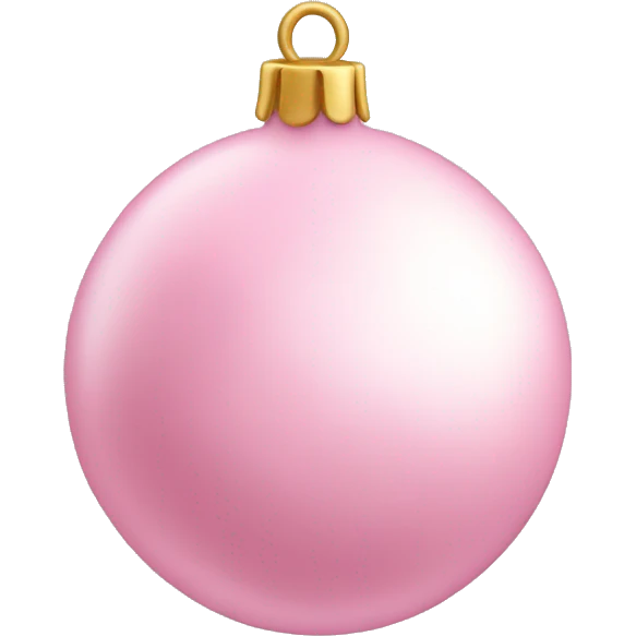 pastel pink Christmas ball emoji