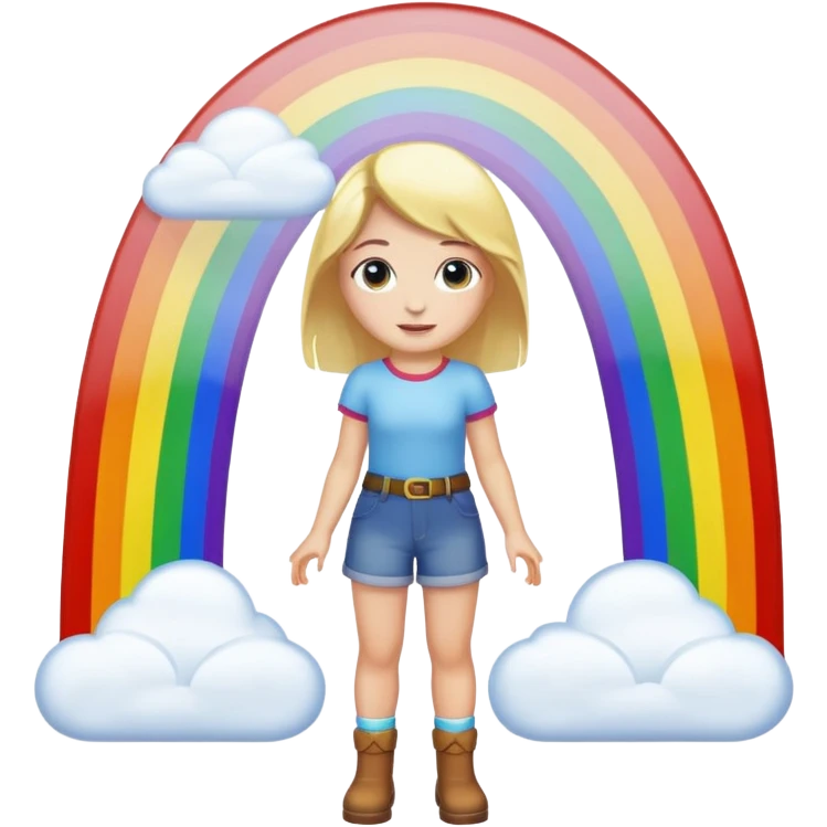 Zöe on a rainbow  emoji