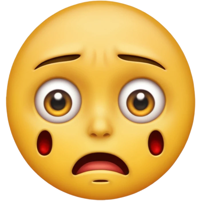 horror emoji face, sweating, eyes darting, anxious and scared emoji