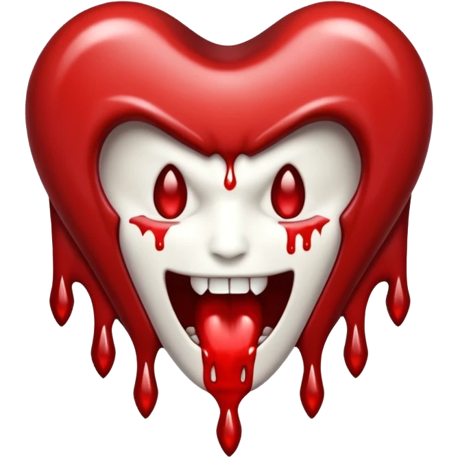 Vampire fangs dripping blood emoji