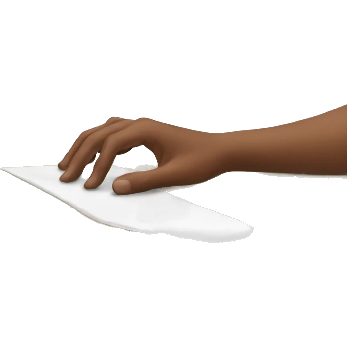 hand resting on a table emoji