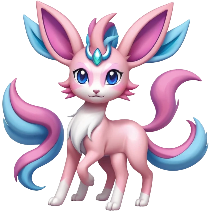 Colorful Sylveon-Suicune-hybrid emoji