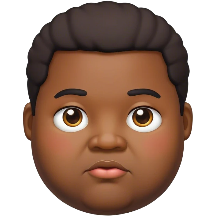 Chubby Black cute man emoji