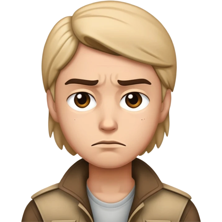 The sad rebel emoji