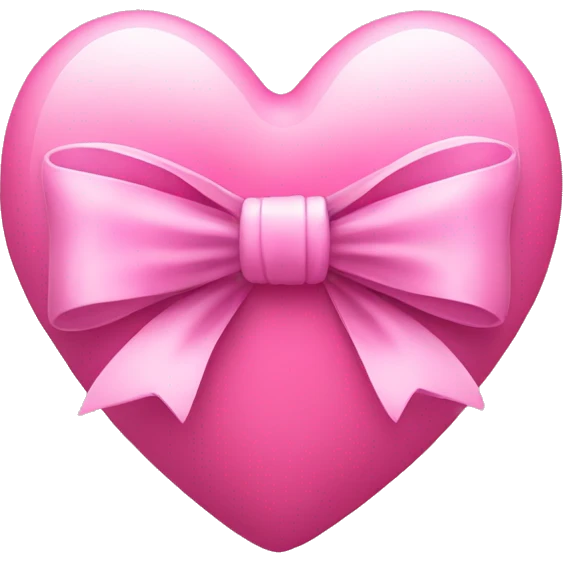 a pink heart with a bow emoji