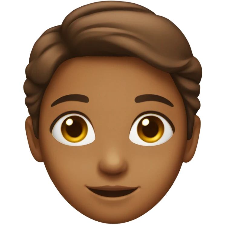 smiling girl with brown eyes emoji