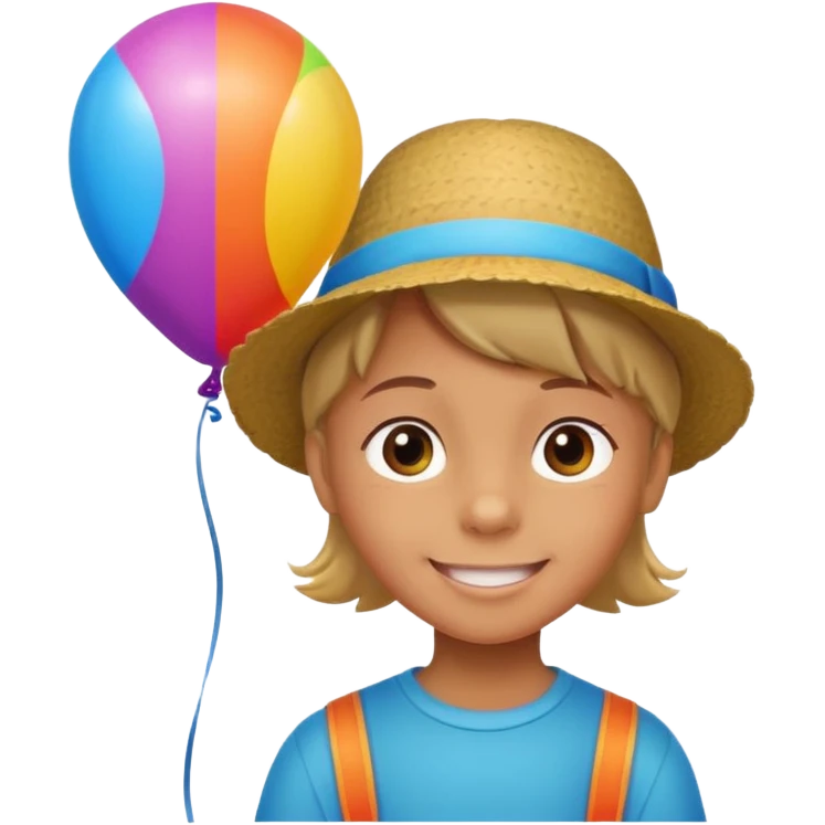 Child + balloon, Park Visitors. emoji