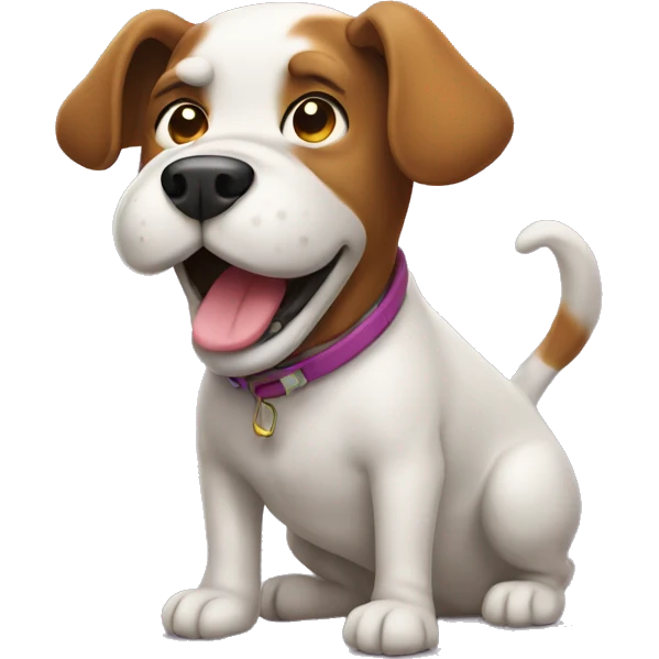 Dog pooping emoji