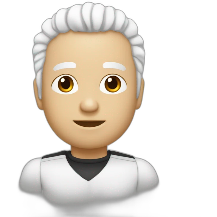 Enfermero piel blanca, pelo un poco canoso, pelo muy corto emoji