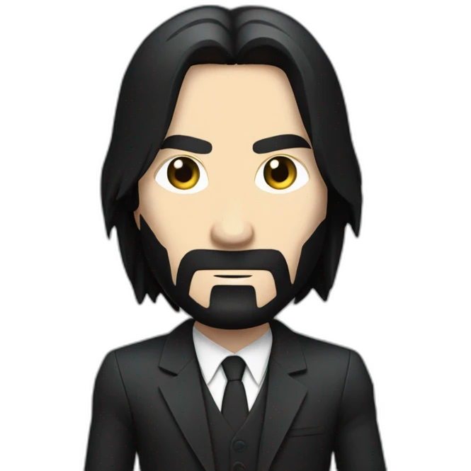 john wick holding gun like charlies angels, 3 charcters only emoji