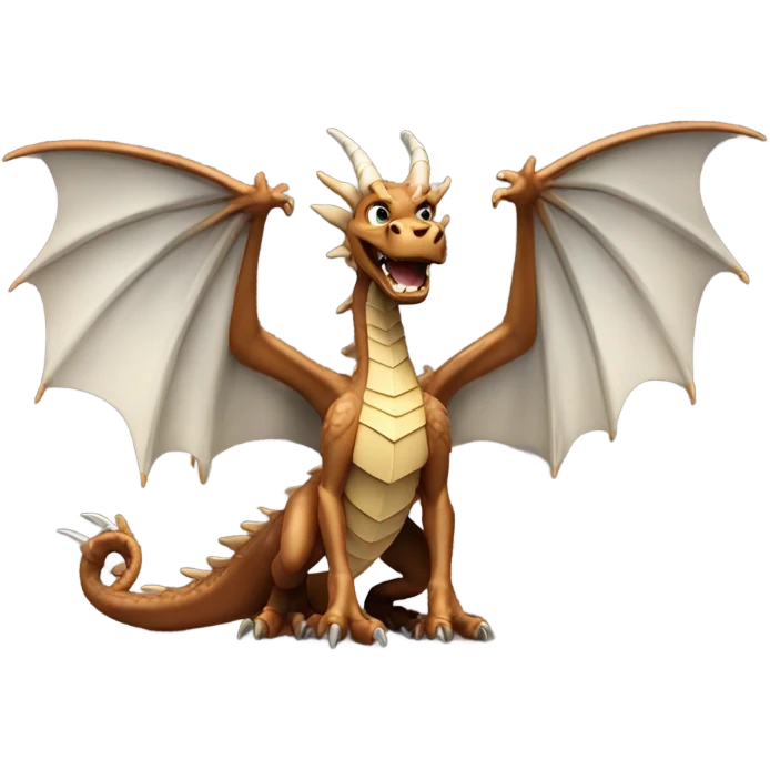 bronze dragon giving outward thrust thumbs up emoji