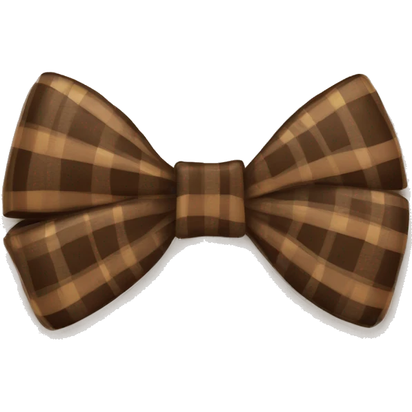 brown plaid bow emoji