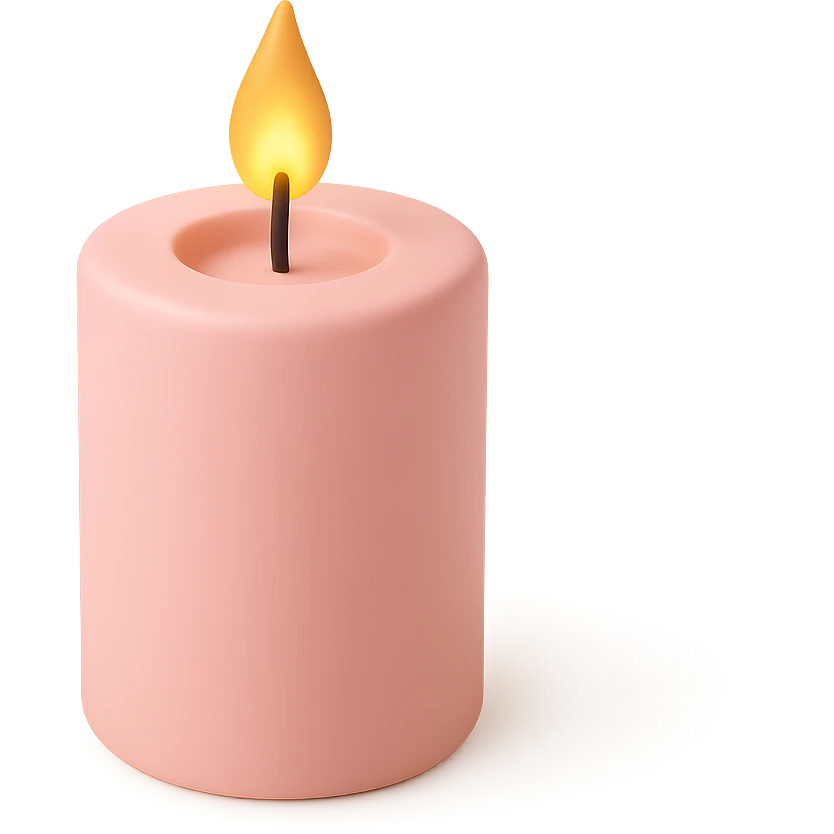 Pink candle
 emoji