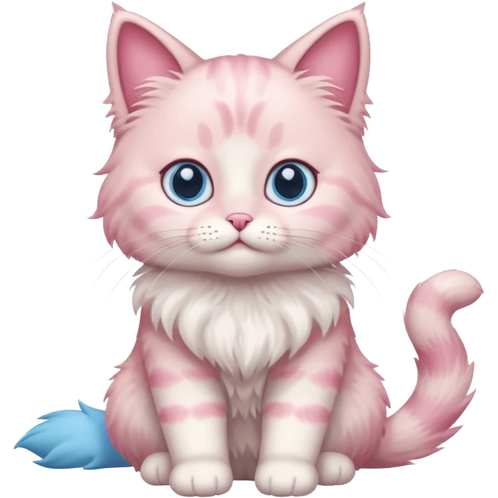 full body of baby Ragdoll pink cat  emoji