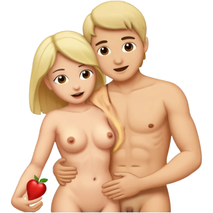 naked woman and naked man having sex emoji
