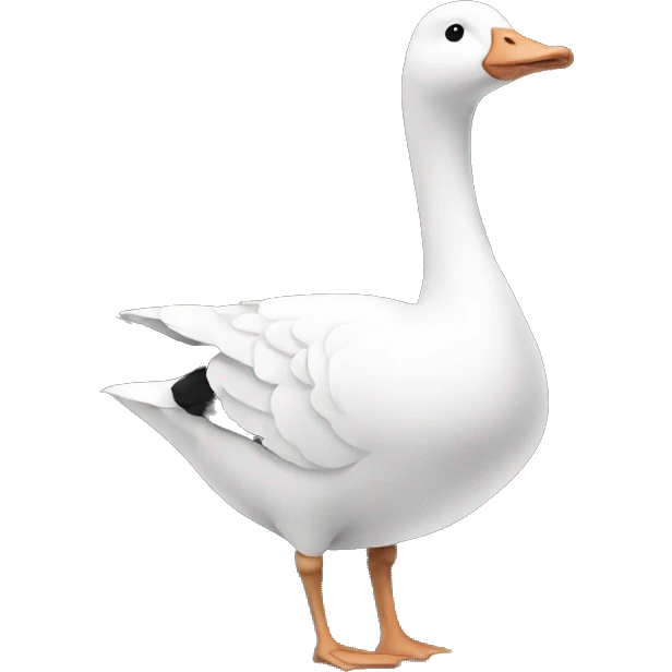 Goose with a black floral background with a banner emoji