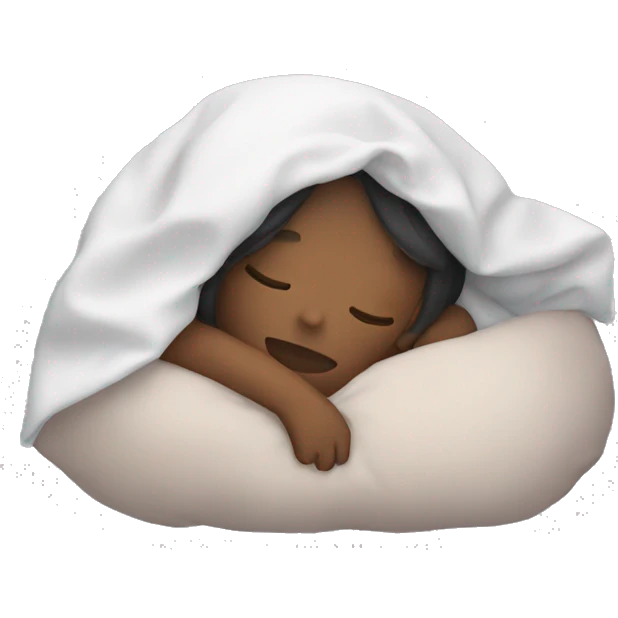 girl sleeping with cover on emoji