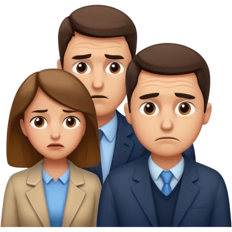 worried couple in front of taxes emoji