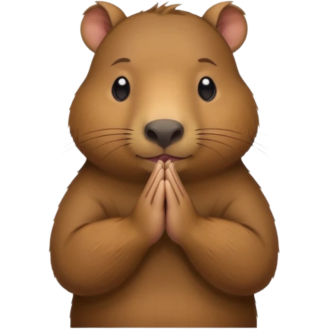 capybara praying hand sign  emoji