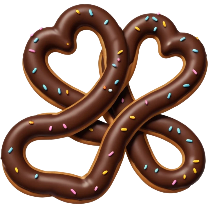  chocolate dipped pretzels with dark chocolate drizzle  emoji