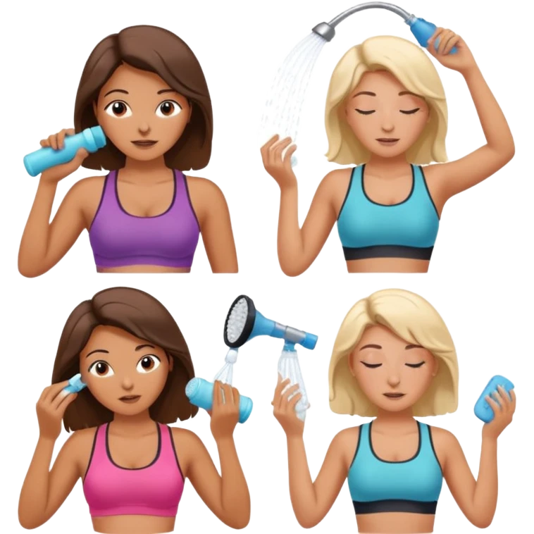 Faça ela fazendo academia, dormindo, finalizando o cabelo,se maquiando fazendo skin Care e tomando banho Premium  emoji